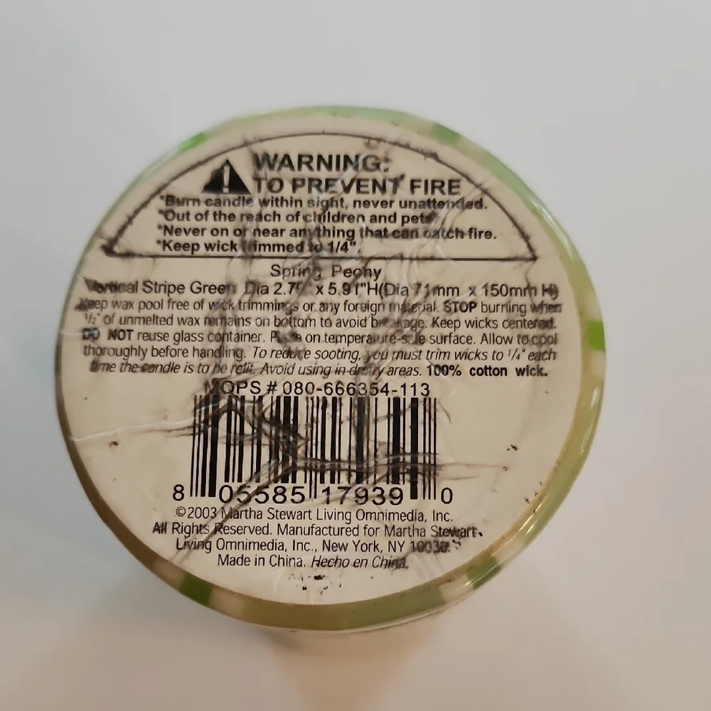 Vintage Martha Stewart Spring Peony 🌸 Pillar Candle
